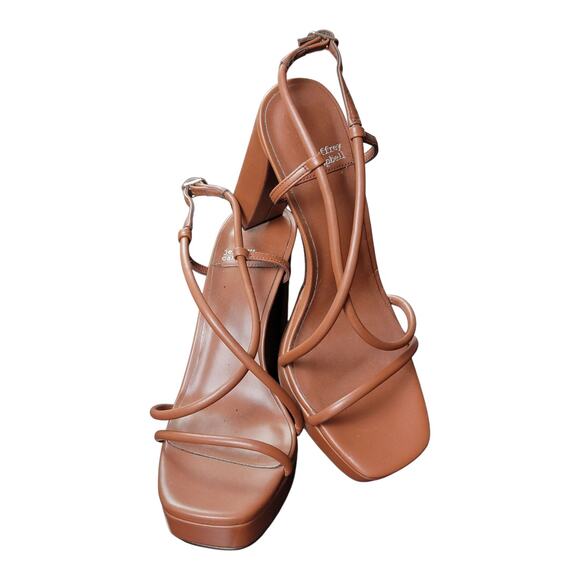 Jeffrey Campbell Aperitif Faux Leather Ankle Strap Platform Sandals Women's‎ 8.5 - Picture 9 of 10